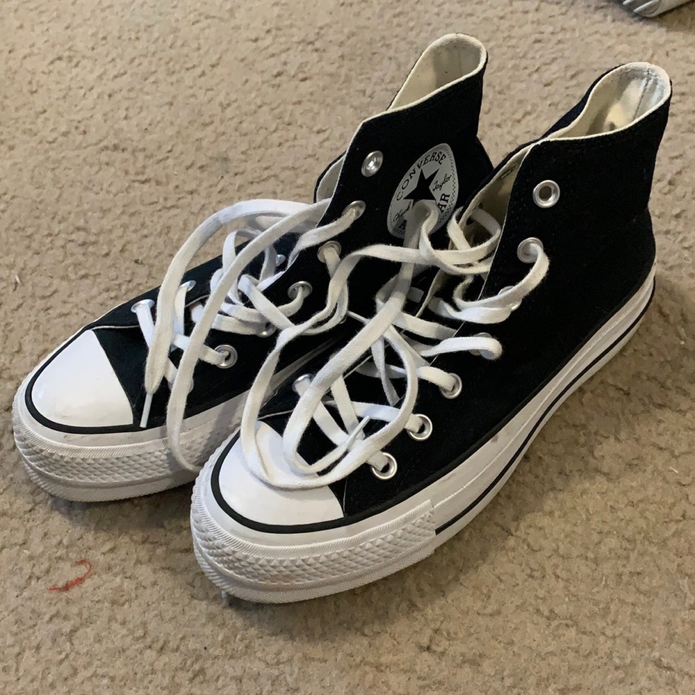 Black Platform High Top Converse
